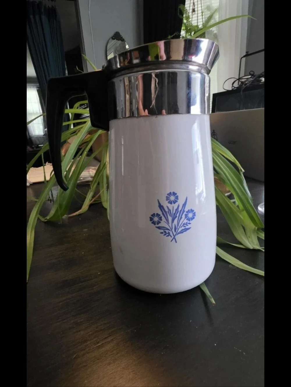 Blue Cornflower Corningware Coffee Carafe Percolator 9 Cup